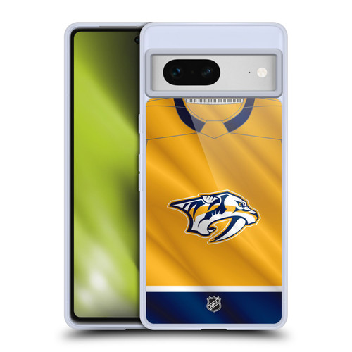 NHL Nashville Predators Jersey Soft Gel Case for Google Pixel 7