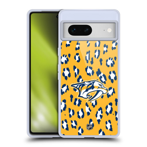 NHL Nashville Predators Leopard Patten Soft Gel Case for Google Pixel 7