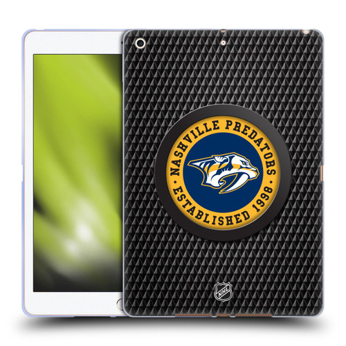 NHL Nashville Predators Puck Texture Soft Gel Case for Apple iPad 10.2 2019/2020/2021
