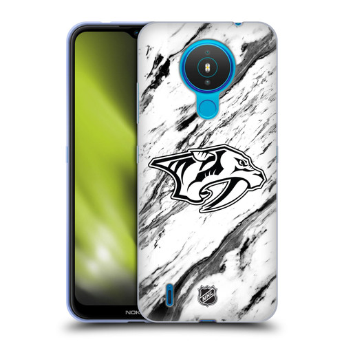NHL Nashville Predators Marble Soft Gel Case for Nokia 1.4