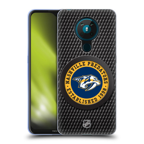 NHL Nashville Predators Puck Texture Soft Gel Case for Nokia 5.3