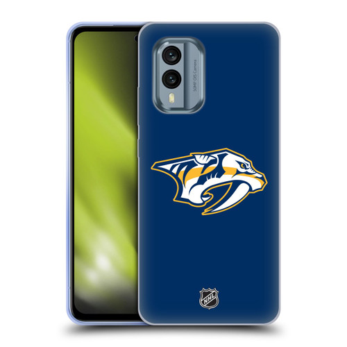 NHL Nashville Predators Plain Soft Gel Case for Nokia X30