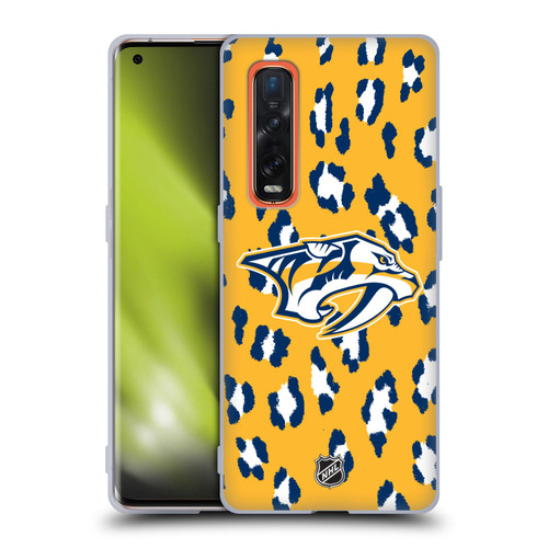NHL Nashville Predators Leopard Pattern Soft Gel Case for OPPO Find X2 Pro 5G