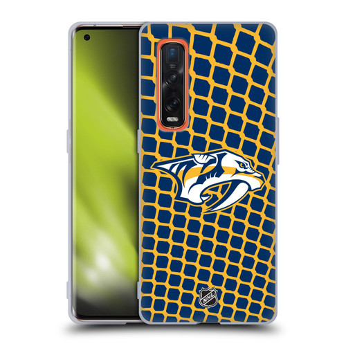 NHL Nashville Predators Net Pattern Soft Gel Case for OPPO Find X2 Pro 5G