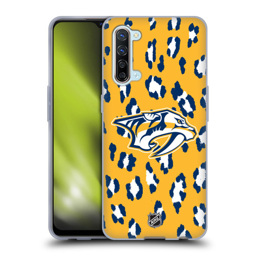 NHL Nashville Predators Leopard Pattern Soft Gel Case for OPPO Find X2 Lite 5G