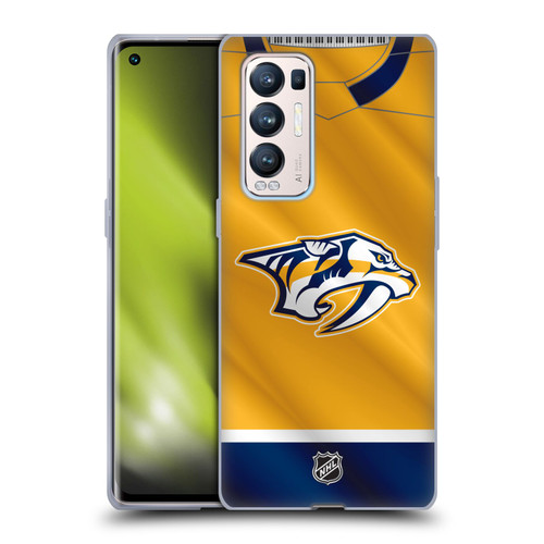 NHL Nashville Predators Jersey Soft Gel Case for OPPO Find X3 Neo / Reno5 Pro+ 5G