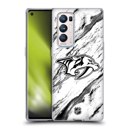 NHL Nashville Predators Marble Soft Gel Case for OPPO Find X3 Neo / Reno5 Pro+ 5G