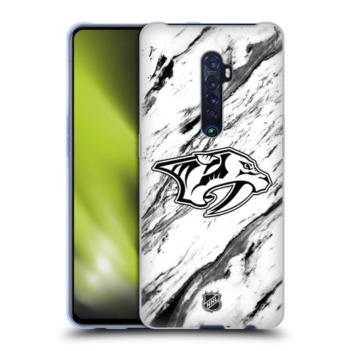 NHL Nashville Predators Marble Soft Gel Case for OPPO Reno 2