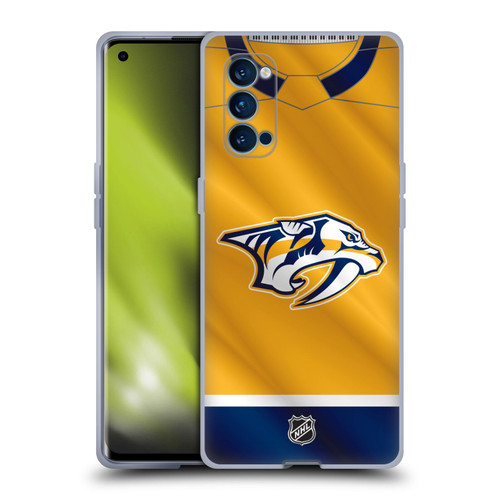 NHL Nashville Predators Jersey Soft Gel Case for OPPO Reno 4 Pro 5G