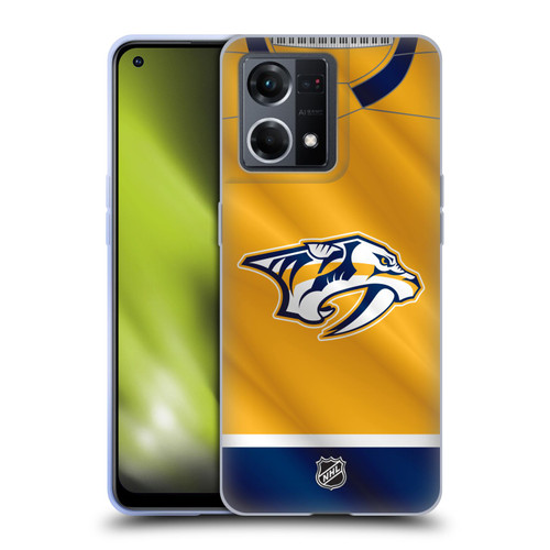 NHL Nashville Predators Jersey Soft Gel Case for OPPO Reno8 4G