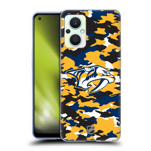 NHL Nashville Predators Camouflage Soft Gel Case for OPPO Reno8 Lite