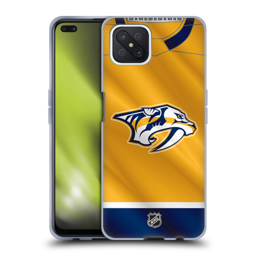 NHL Nashville Predators Jersey Soft Gel Case for OPPO Reno4 Z 5G