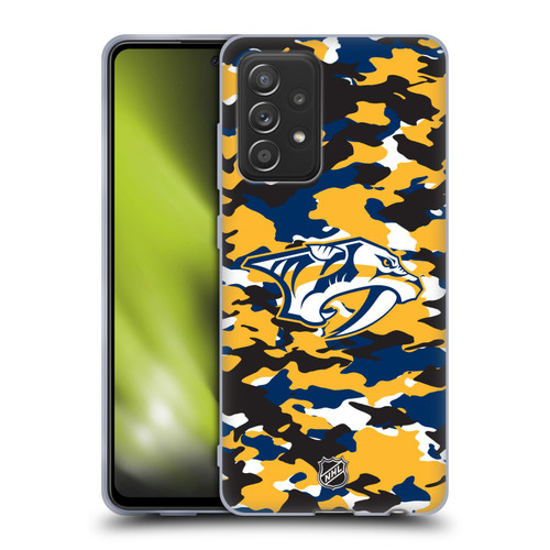 NHL Nashville Predators Camouflage Soft Gel Case for Samsung Galaxy A52 / A52s / 5G (2021)