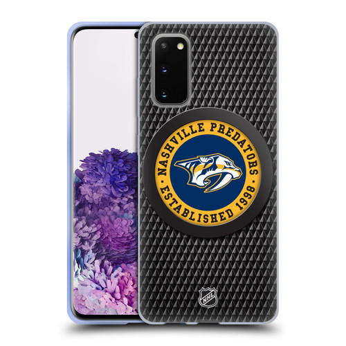 NHL Nashville Predators Puck Texture Soft Gel Case for Samsung Galaxy S20 / S20 5G