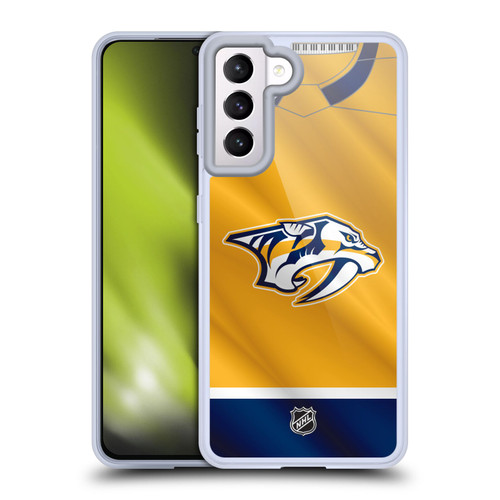 NHL Nashville Predators Jersey Soft Gel Case for Samsung Galaxy S21 5G