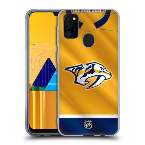 NHL Nashville Predators Jersey Soft Gel Case for Samsung Galaxy M30s (2019)/M21 (2020)