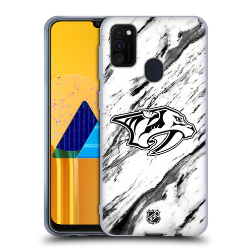 NHL Nashville Predators Marble Soft Gel Case for Samsung Galaxy M30s (2019)/M21 (2020)