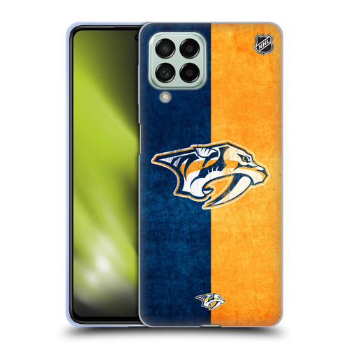 NHL Nashville Predators Half Distressed Soft Gel Case for Samsung Galaxy M53 (2022)