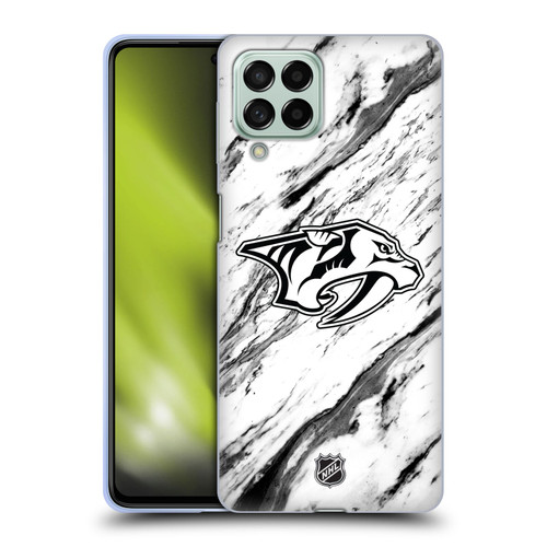 NHL Nashville Predators Marble Soft Gel Case for Samsung Galaxy M53 (2022)