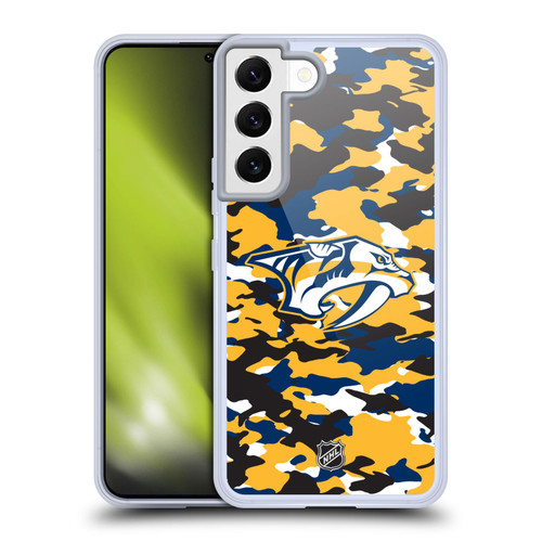 NHL Nashville Predators Camouflage Soft Gel Case for Samsung Galaxy S22 5G