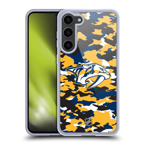 NHL Nashville Predators Camouflage Soft Gel Case for Samsung Galaxy S23+ 5G