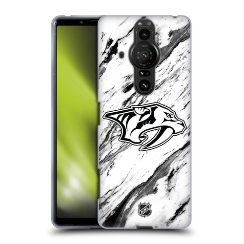NHL Nashville Predators Marble Soft Gel Case for Sony Xperia Pro-I