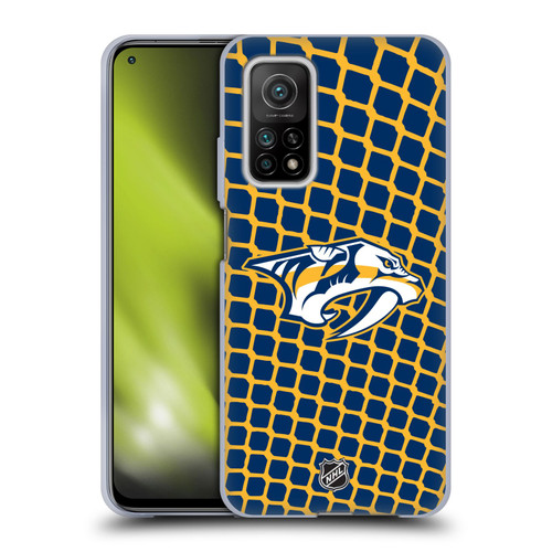 NHL Nashville Predators Net Pattern Soft Gel Case for Xiaomi Mi 10T 5G