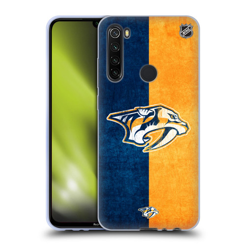 NHL Nashville Predators Half Distressed Soft Gel Case for Xiaomi Redmi Note 8T