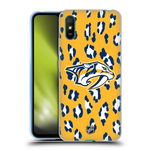 NHL Nashville Predators Leopard Patten Soft Gel Case for Xiaomi Redmi 9A / Redmi 9AT