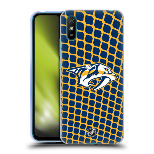 NHL Nashville Predators Net Pattern Soft Gel Case for Xiaomi Redmi 9A / Redmi 9AT