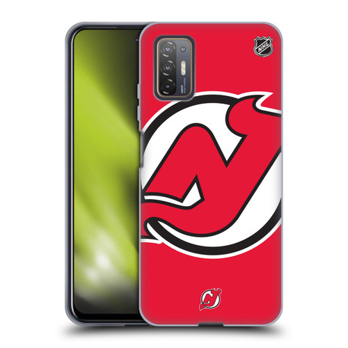 NHL New Jersey Devils Oversized Soft Gel Case for HTC Desire 21 Pro 5G