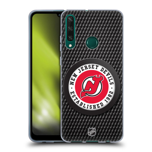 NHL New Jersey Devils Puck Texture Soft Gel Case for Huawei Y6p