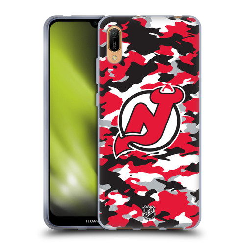 NHL New Jersey Devils Camouflage Soft Gel Case for Huawei Y6 Pro (2019)