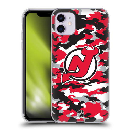 NHL New Jersey Devils Camouflage Soft Gel Case for Apple iPhone 11