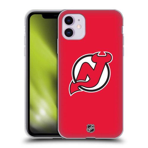 NHL New Jersey Devils Plain Soft Gel Case for Apple iPhone 11