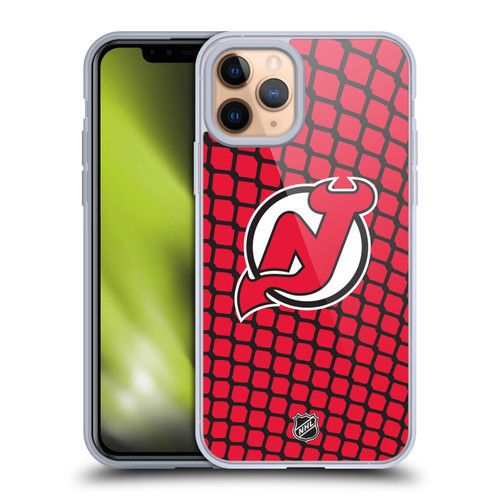 NHL New Jersey Devils Net Pattern Soft Gel Case for Apple iPhone 11 Pro