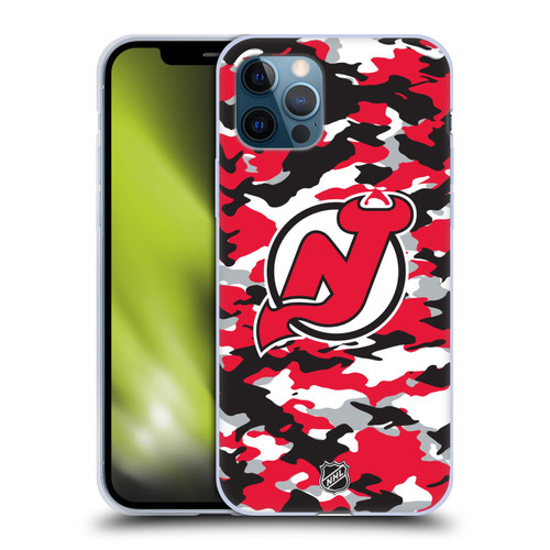 NHL New Jersey Devils Camouflage Soft Gel Case for Apple iPhone 12 / iPhone 12 Pro