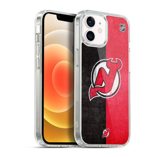NHL New Jersey Devils Half Distressed Soft Gel Case for Apple iPhone 12 / iPhone 12 Pro & MagSafe