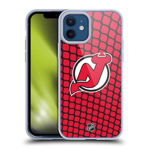 NHL New Jersey Devils Net Pattern Soft Gel Case for Apple iPhone 12 / iPhone 12 Pro