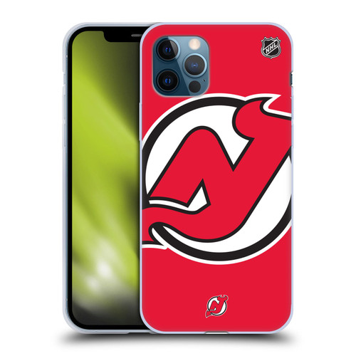 NHL New Jersey Devils Oversized Soft Gel Case for Apple iPhone 12 / iPhone 12 Pro
