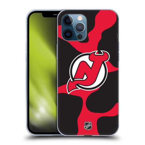 NHL New Jersey Devils Cow Pattern Soft Gel Case for Apple iPhone 12 Pro Max