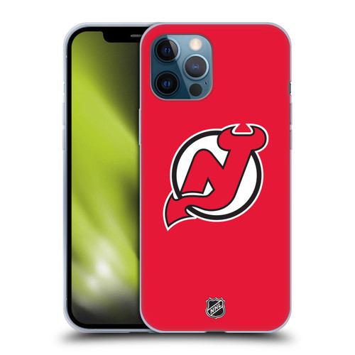 NHL New Jersey Devils Plain Soft Gel Case for Apple iPhone 12 Pro Max