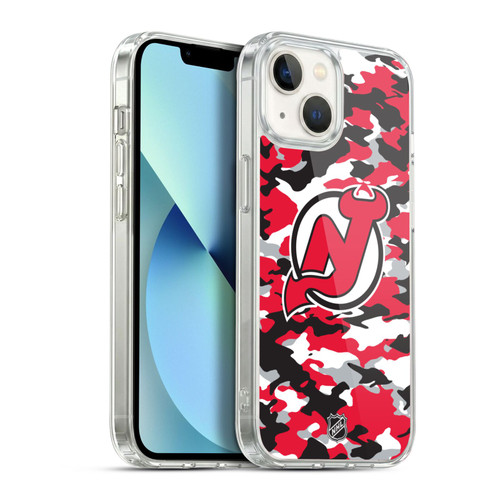 NHL New Jersey Devils Camouflage Soft Gel Case for Apple iPhone 13