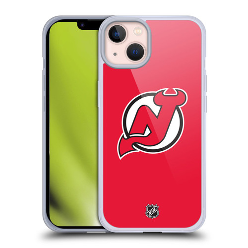NHL New Jersey Devils Plain Soft Gel Case for Apple iPhone 13