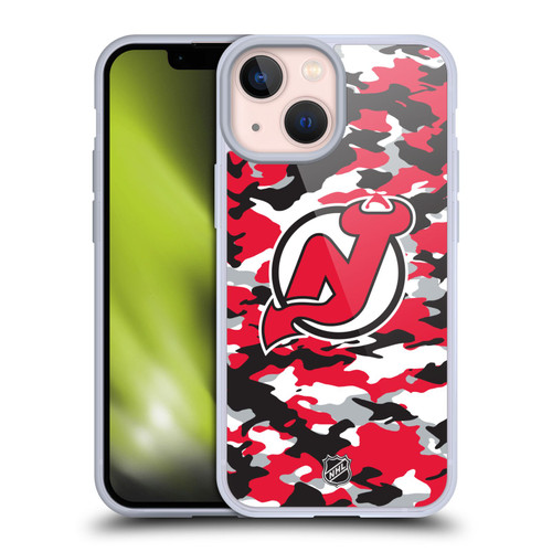 NHL New Jersey Devils Camouflage Soft Gel Case for Apple iPhone 13 Mini