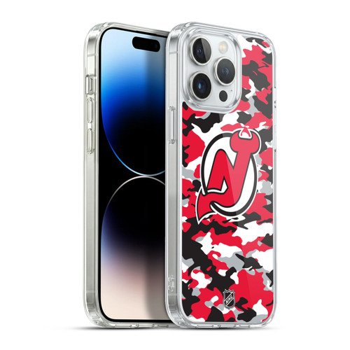 NHL New Jersey Devils Camouflage Soft Gel Case for Apple iPhone 13 Pro Max