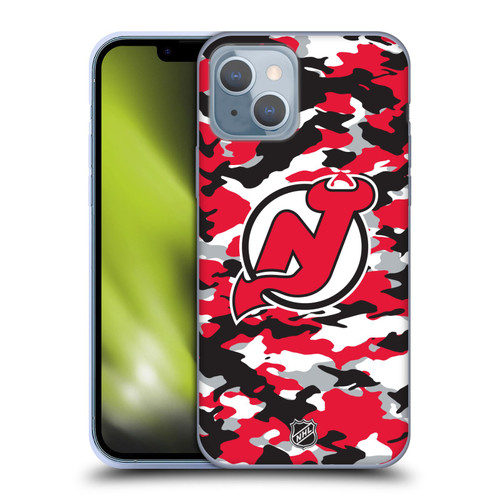 NHL New Jersey Devils Camouflage Soft Gel Case for Apple iPhone 14