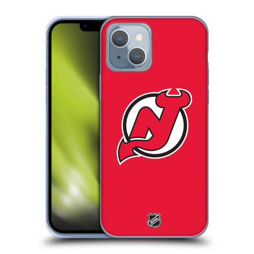 NHL New Jersey Devils Plain Soft Gel Case for Apple iPhone 14