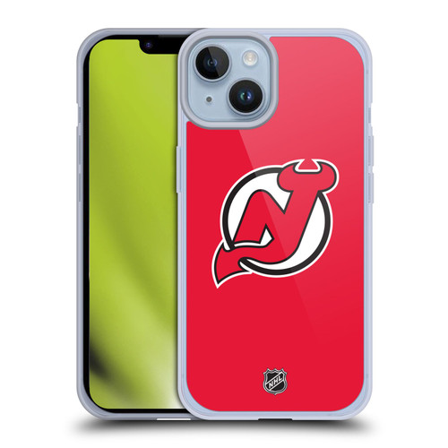 NHL New Jersey Devils Plain Soft Gel Case for Apple iPhone 14