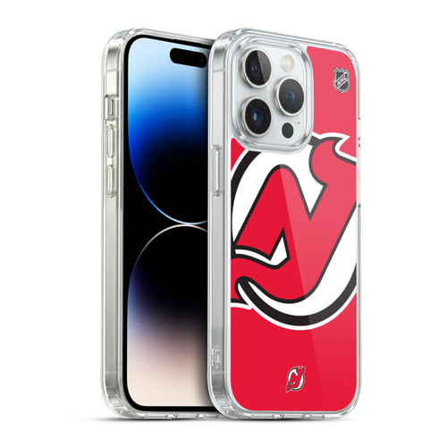 NHL New Jersey Devils Oversized Soft Gel Case for Apple iPhone 14 Pro